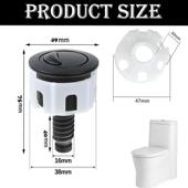 欧洲马桶线控按钮黑色圆形水箱排水双按键座便马桶按钮卫生间配件