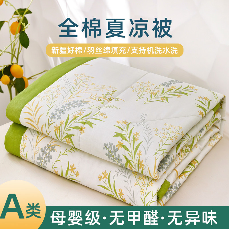 新款全棉夏被简约小清新夏凉被全棉空调J被子被芯单人双人薄被儿,床上用品,棉花被,淘宝优惠券,粉丝福利购,淘宝优惠卷