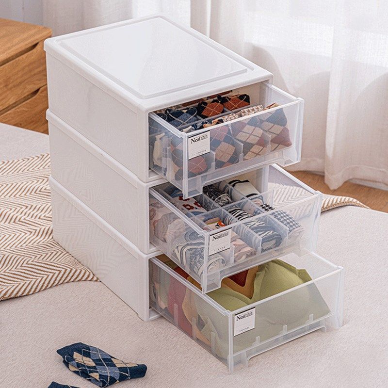 内衣收纳盒抽屉式分m格家用卧室三合一袜子内裤衣物宿舍分格收纳,收纳整理,内衣收纳盒,淘宝优惠券,粉丝福利购,淘宝优惠卷