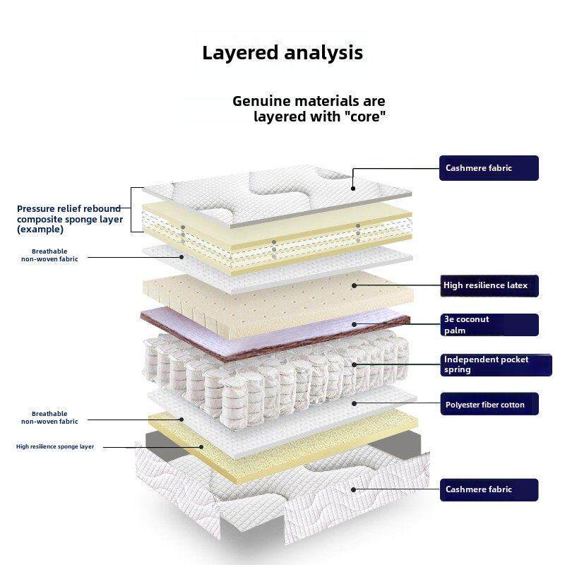 床垫海马浩博十大名牌官方席梦思家硬垫乳胶椰子棕榈弹簧床垫20cm
