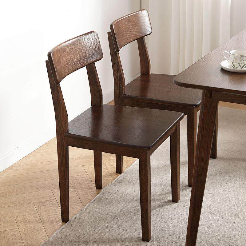 全实木餐椅现代简约家用黑胡桃木靠背椅北欧书桌椅餐桌椅子书桌椅