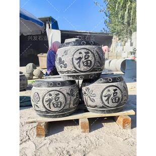 柱墩石青石墩子底座柱脚庭院垫基石柱皮石墩实心柱墩石空心石柱墩