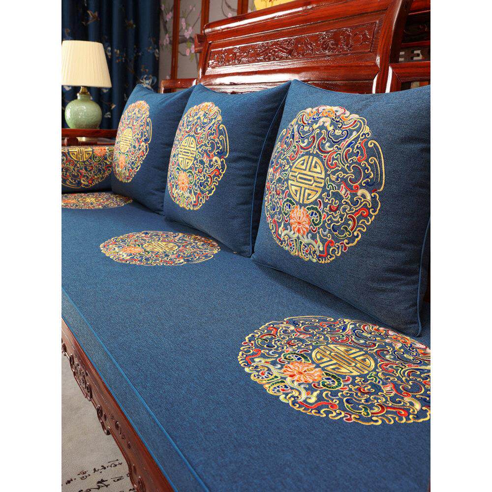 2024全新中式沙发坐垫定制加厚高密度海绵坐垫红木四季中性沙发坐