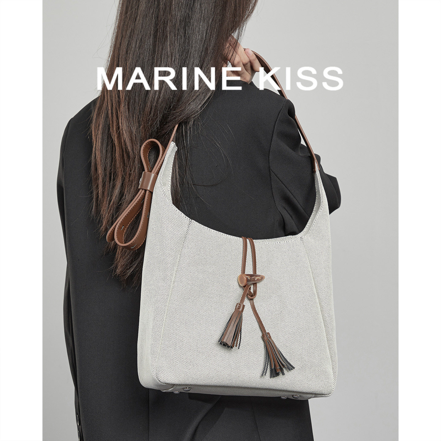 复古小众单肩包女大容量通勤帆布托特包轻便休闲斜挎包百搭手提包