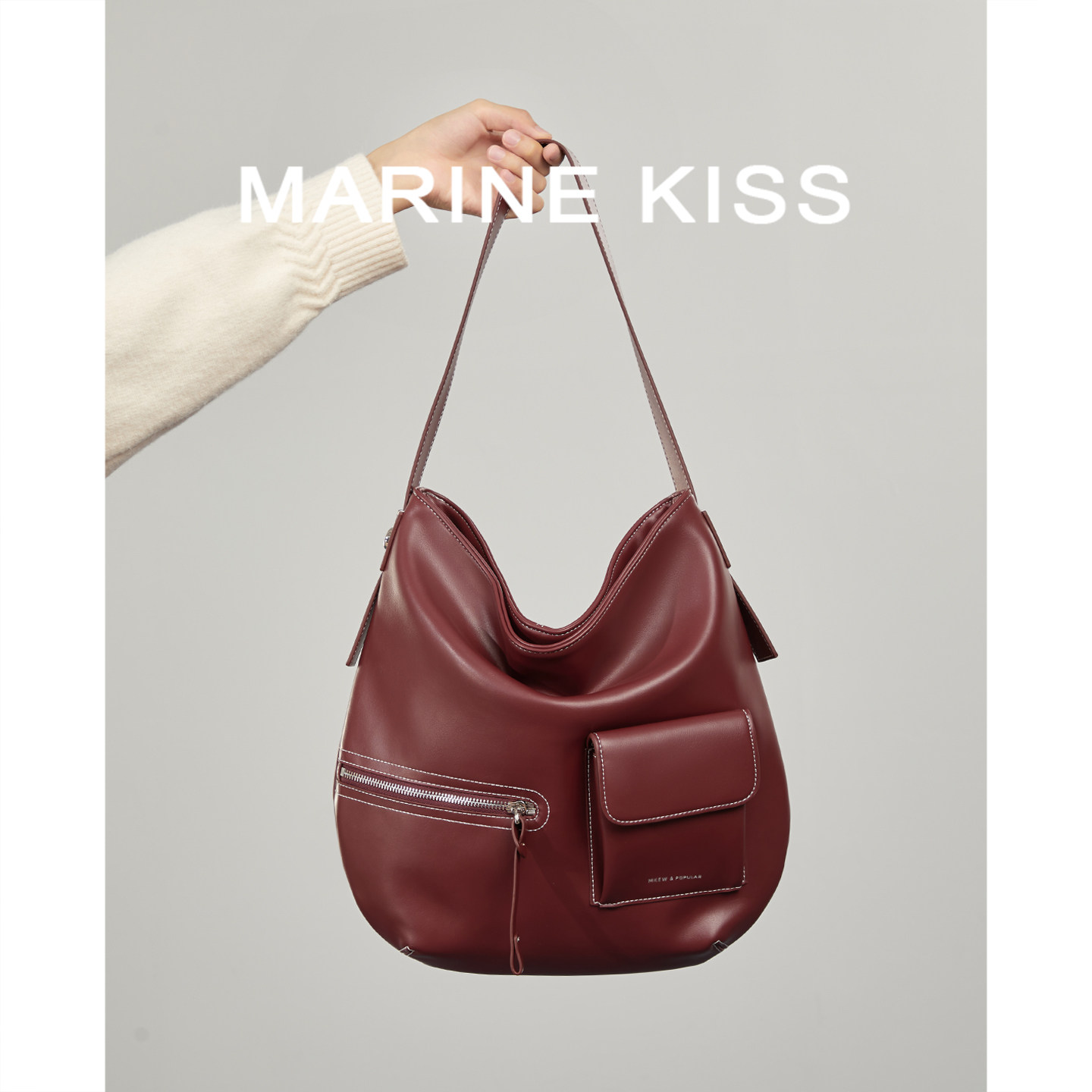 MARINE KISS设计感小众hobo包女2025新款大容量通勤单肩包手拎包