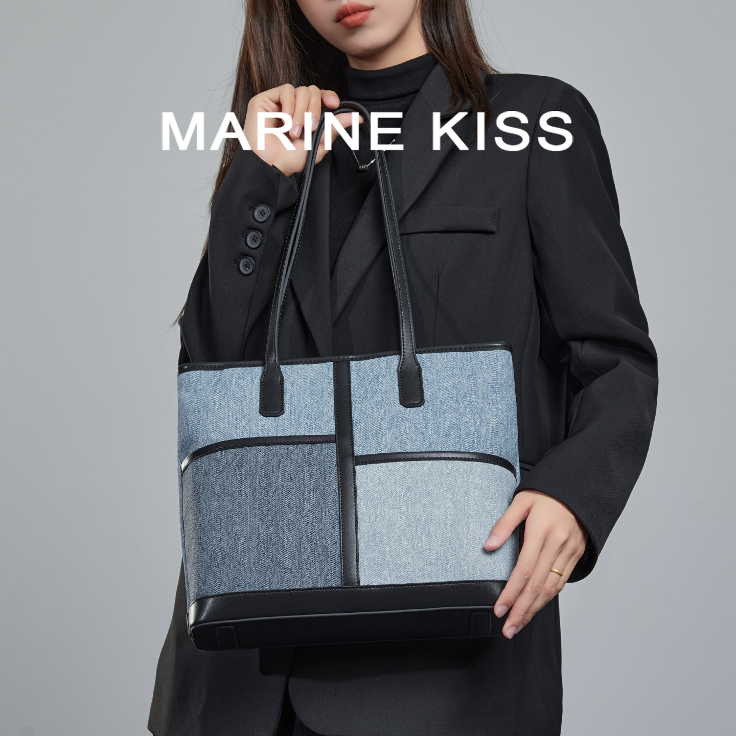 牛仔托特包女2025新款大容量通勤包小众韩系单肩腋下包百搭手提包,箱包皮具/热销女包/男包,托特包,淘宝优惠券,粉丝福利购,淘宝优惠卷