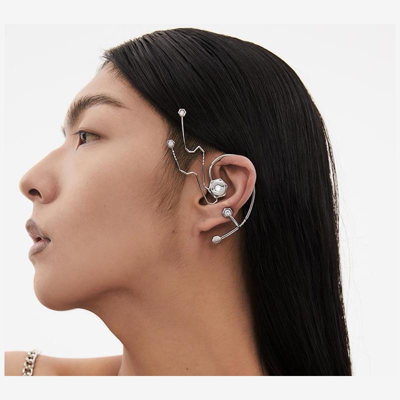 赛博朋克芯片电路耳挂Y2K