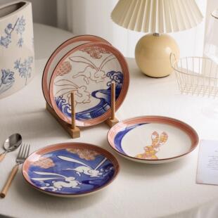 芬兰arabia玉兔餐具陶瓷盘子碗欧式深菜子碟家用套装新婚乔迁礼物