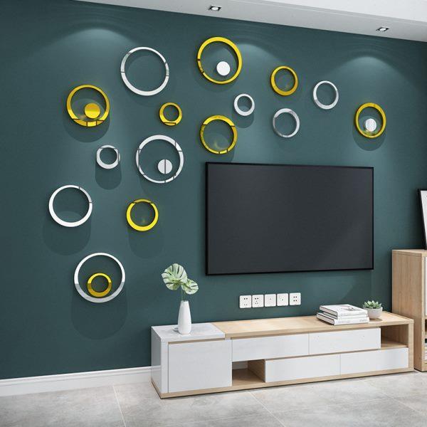 卧室床布置创意3d立体挂件房间电视背景墙贴纸客厅自粘头装饰品面