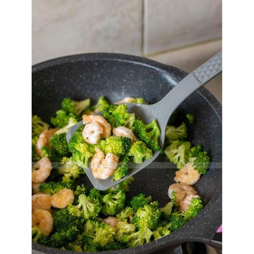 28cm压铸不粘锅，温敏硅胶麦饭石锅，平底多用途锅，明火电磁炉，