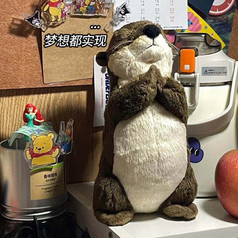 水獭桌面装饰摆件家居生日礼物小礼品宿舍好物办公室摆件笔筒卧室,家居饰品,桌面摆件,淘宝优惠券,粉丝福利购,淘宝优惠卷