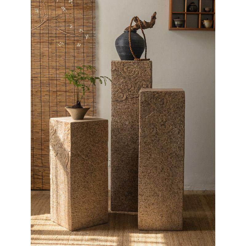 云新式落地仿古石柱客中BJ23069厅玄关展底示柱民宿茶室祥柱装饰,家居饰品,落地摆件,淘宝优惠券,粉丝福利购,淘宝优惠卷