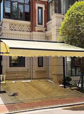 双开遮移阳棚伸缩雨棚别墅阳台式庭院ULE商业街伸曲臂缩蓬户外动