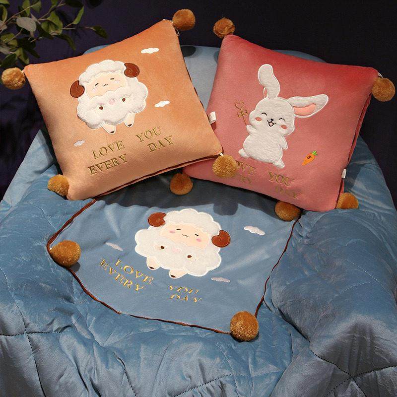 公冬季加20905厚抱被子用枕办室午睡两毯子二合一汽车枕头车载靠,居家布艺,抱枕被,淘宝优惠券,粉丝福利购,淘宝优惠卷