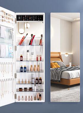 17763 实木穿衣 镜首收纳柜壁挂式卧饰室全身镜化妆柜入户镜子619