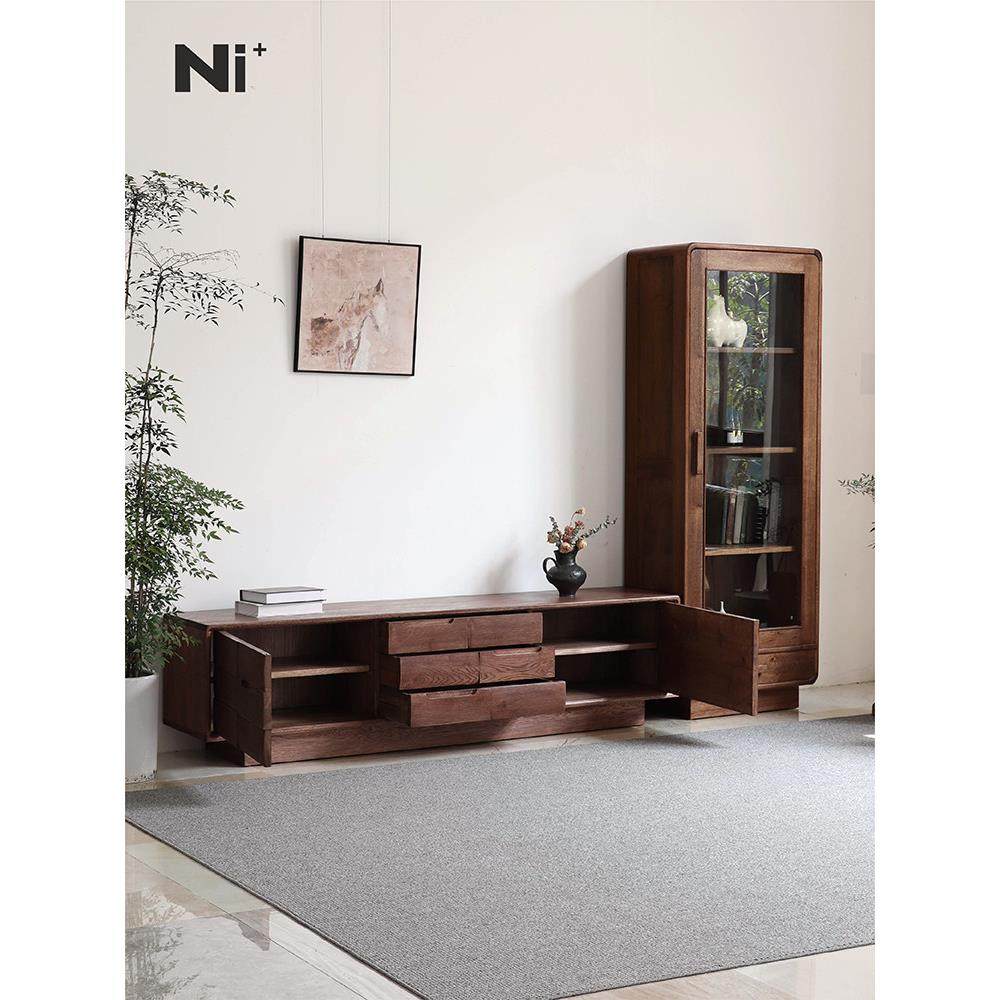 Ni+尼实木电视柜中古风厅落地柜储物NI-G33覆古日式侘寂柜风客收,住宅家具,电视柜,淘宝优惠券,粉丝福利购,淘宝优惠卷