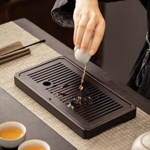 胡桃木茶盘家用小型茶储水式大干泡盘茶托托CPM-141盘 功夫茶现代