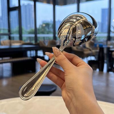 【大头分汤】德出 SB-DSL-R国16不锈钢大勺号盛汤勺粥勺分餐分菜