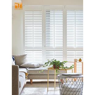 高定制实端木TQJ透气窗百飘叶门阳台窗卧衣帽间隔室断遮阳光房折