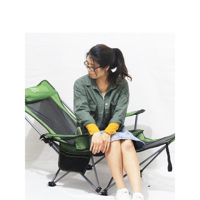 户外憩折沙叠钓鱼躺椅便携式靠钓背PSL休闲椅滩鱼椅办公室小床