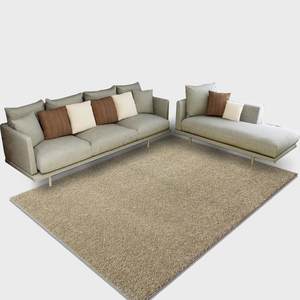 山花地毯客厅卧咖啡形DQJ桌席室飘窗床代全地毯纯色圆地毯现简约