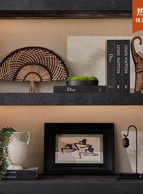 房家居网民宿装饰件间布置软装搭配设计侘寂风书DP1489红柜装摆饰