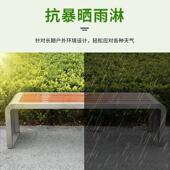 锈钢公园户外塑木长椅防腐室外庭不院条长条XY HW02凳休闲 广木场