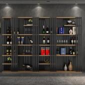 酒架48177工置物架落地业风餐厅红柜酒纳轻奢简约现代吧台收酒水