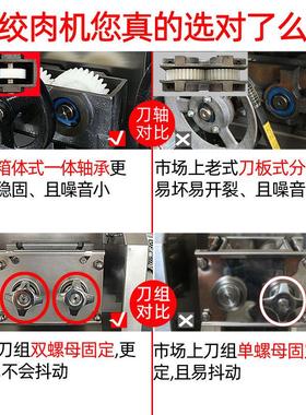 大切功不切锈钢商用电动肉机片切丝机大型全自率动多功能绞CXDQ肉