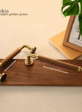 覆古胡桃黄铜把手古风彷格高端衣柜HLZ门把手无门形门装饰把门手