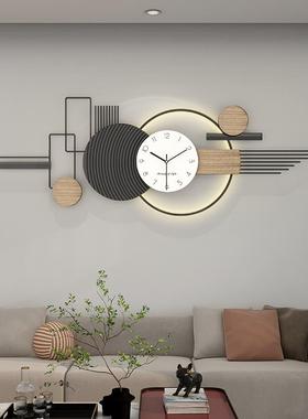 现代轻饭厅桌挂钟高0端奢钟客厅2C53125新款表电视背景墙装饰时钟
