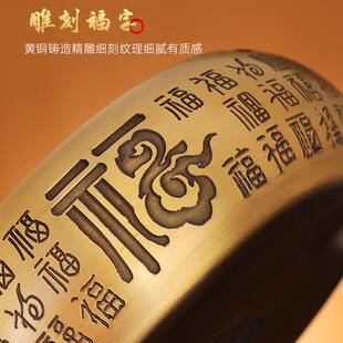 黄铜烟灰缸轻百福新中式用家客厅防飞灰办公室奢意高档创个性潮流