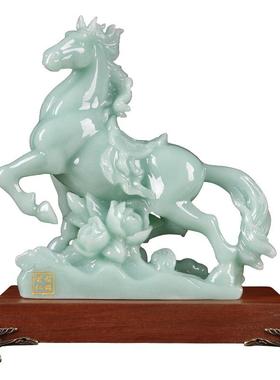 玉石客马到成功财招件玄关电视摆柜房间厅MX917创意老板办公室装