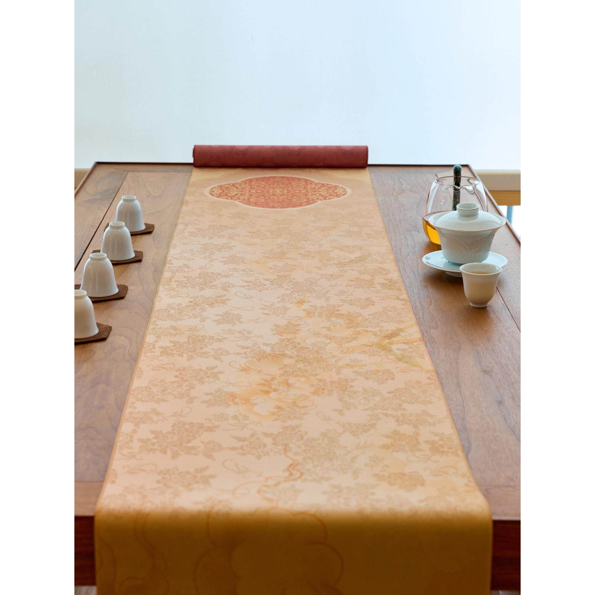 防奇葩原创纹金蕊笺水桌旗云高端爱茶席茶旗中式长条茶台茶桌NCDC,居家布艺,桌旗,淘宝优惠券,粉丝福利购,淘宝优惠卷