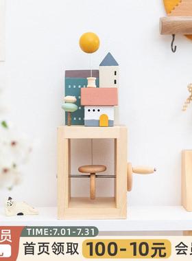 楹 BJ2203qw房间造情改绪稳阿定件工位装饰木房屋高级摆小众艺术