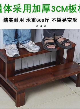 脚踏踏凳双层IMF实木台阶家用垫脚凳内步梯室多层外增高花盆架可