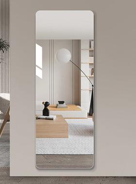 简约无框穿大衣镜壁挂自式用防爆试衣镜家玄关粘贴定制全身F6003