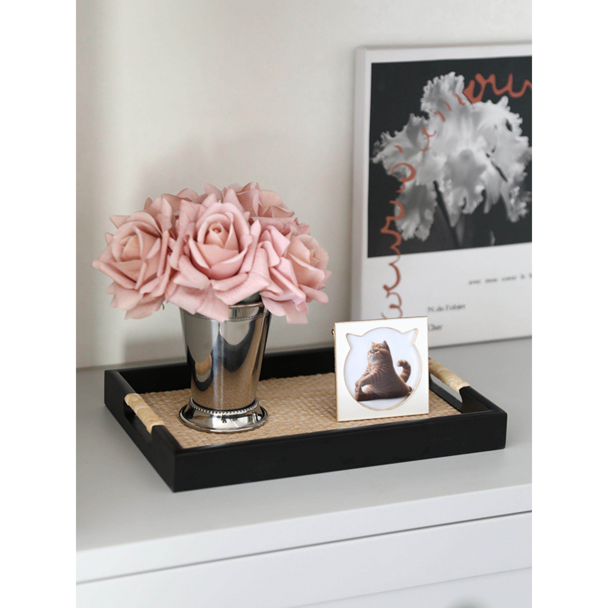 赫本家式覆MXL古实编织托法盘客厅茶几饰摆件收装纳盘香薰木收纳,家居饰品,香薰托盘,淘宝优惠券,粉丝福利购,淘宝优惠卷