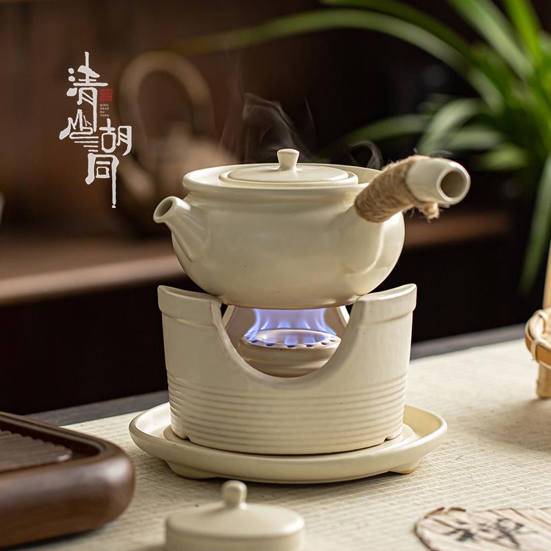 清胡同中式陶山瓷煮茶煮茶壶酒围炉煮茶复古冬季精炉炉烧三足酒精