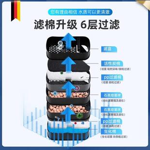 安彩EX650/45/350鱼缸过滤净水循挂环安彩过滤三器合一小0型静音