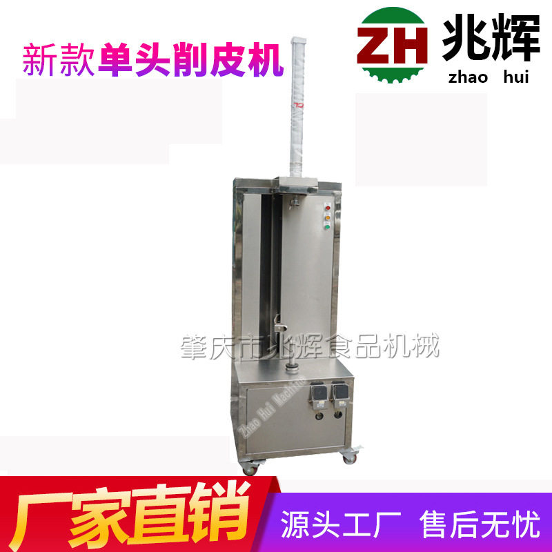 兆辉新款大型冬瓜自动刨皮机 厂家自产单双头不锈钢瓜果削皮机器