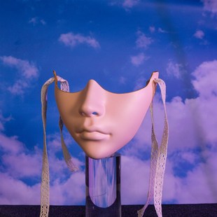 彩色下半脸机械美男可爱美人面具万I物全脸成人男女仙女节装扮