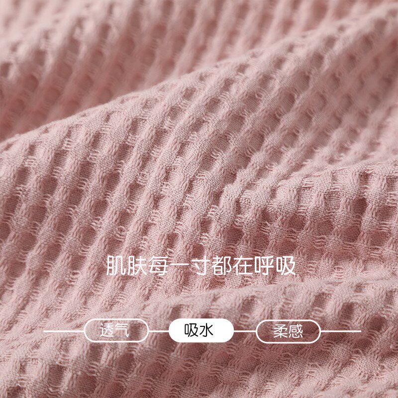 浴袍女夏季吸水春秋非纯棉w全棉浴衣四季通用男士高级长款睡袍