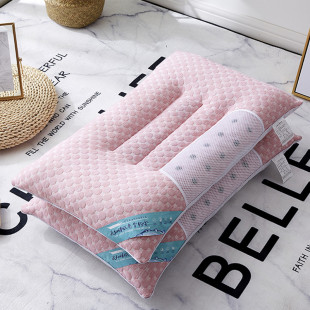 针织决明子枕头枕芯一对装护颈椎助睡眠家用不塌陷不X变形偏硬低