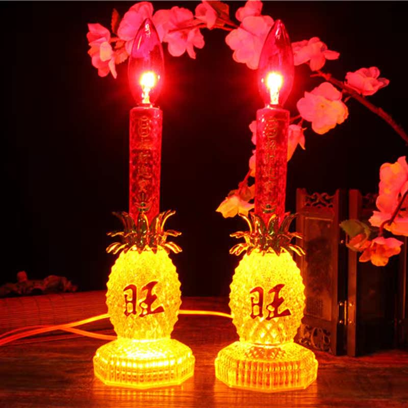 莲花灯佛供灯家用佛灯佛前供灯电池佛堂灯插电琉璃led长明灯