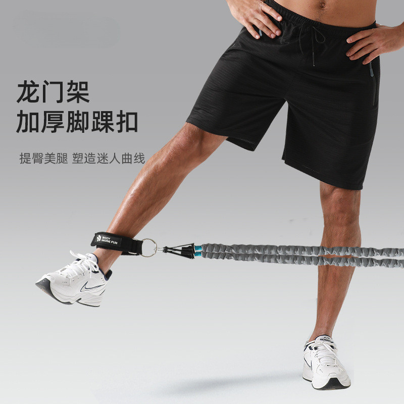 脚踝扣健身龙门架弹力带门扣把手拉力绳练腿后踢力量训练配件器材