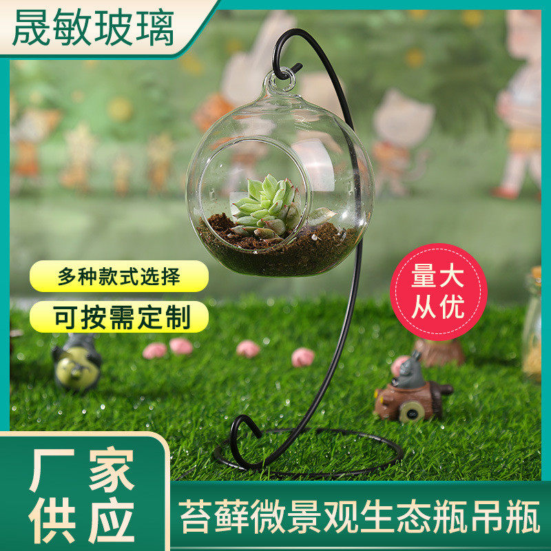 苔藓微景观生态瓶吊瓶 透明悬挂圆瓶 苔藓DIY花瓶 创意家居工艺品,包装,塑料瓶,淘宝优惠券,粉丝福利购,淘宝优惠卷