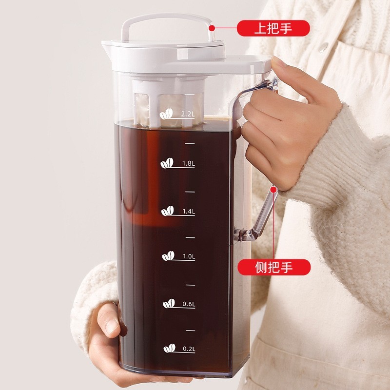 咖啡冷水壶家用冷萃茶水凉水杯大容量凉茶壶冰水饮料桶冰箱冷厂家
