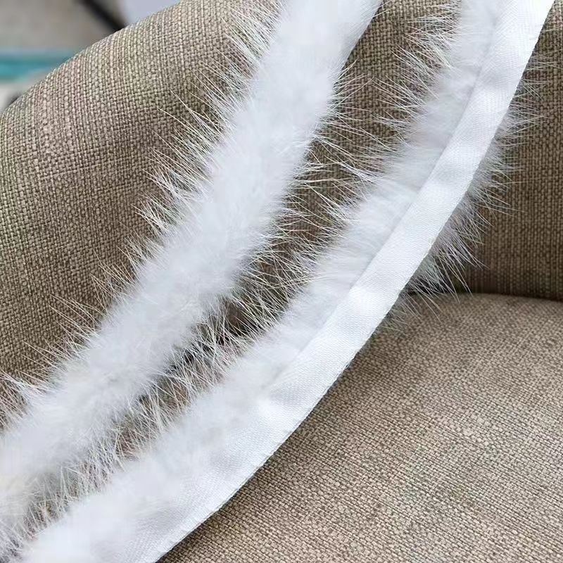 水貂毛毛条DIY装饰材料服装旗袍羽绒服双色滚边辅料唐装门襟辅料