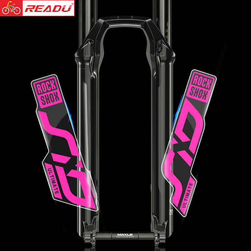 2020款rockshox sid前叉贴纸 自行车装饰山地车前叉帖防水透明底